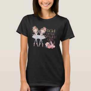 T-shirt Papa jumelles filles anniversaire ballerine danseu