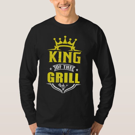 T-shirt Papa King Of The Grill Père Day (Devant)