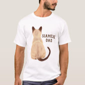 T-shirt Papa Kitty de chat siamois de Sasha semblant la (Devant)