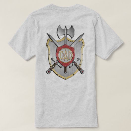 T-shirt Papa Knights Battle Crest front/back (Design dos)