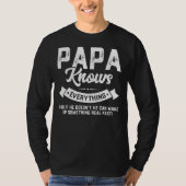 T-shirt Papa Knows Everything 60e Poison Funny Father (Devant)