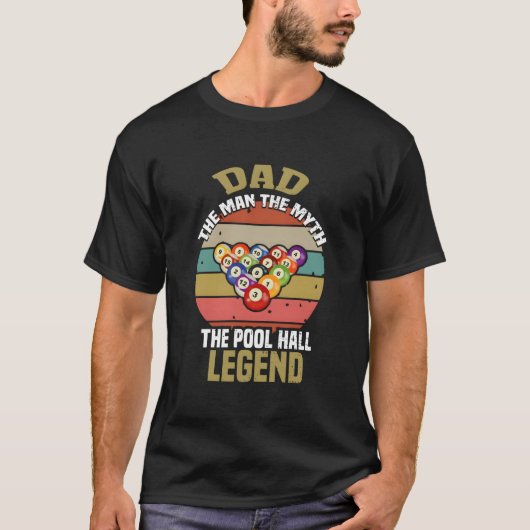 T-shirt Papa La Légende du Billard (Devant)