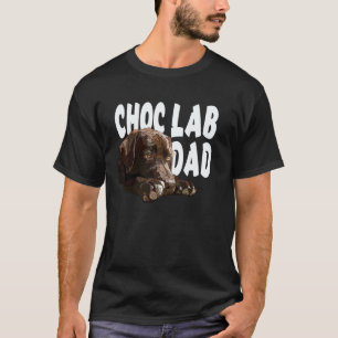 T-shirt Papa Lab chocolat Labradors Retriever brun Père