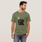 T-shirt Papa Labrador noir (Devant entier)