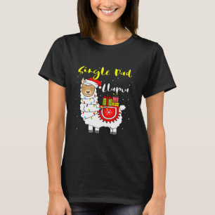 T-shirt Papa Lama Célibataire Lumières Santa Xmas Pyjama A