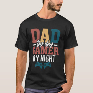 T-shirt Papa le jour joueur la nuit idée cool pour la fête