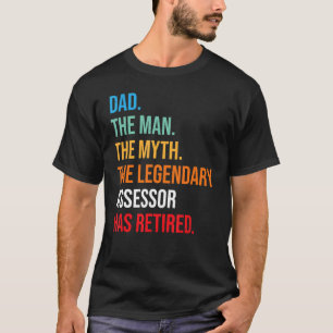 T-shirt Papa Le Légendaire Évaluateur A Retraité