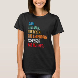 T-shirt Papa Le Légendaire Évaluateur A Retraité