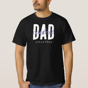 T-shirt Papa le plus cool depuis 20XX Moderne Simple Éléga