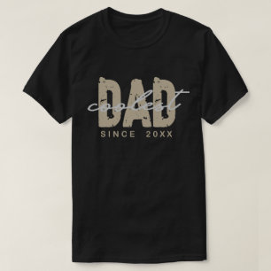 T-shirt Papa le plus cool depuis 20XX Typographie Fête de