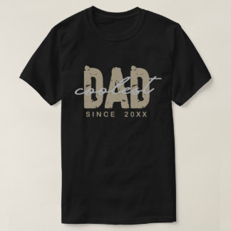 T-shirt Papa le plus cool depuis 20XX Typographie Fête de