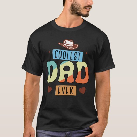 T-shirt Papa le plus cool jamais (Devant)