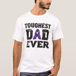 T-shirt Papa le plus dur jamais conscience du cancer