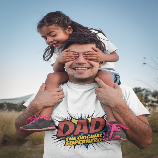 T-shirt Papa : Le Superhéros original - Fête du Père Parfa