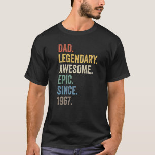 T-shirt Papa légendaire épopée incroyable depuis 1967 Birt
