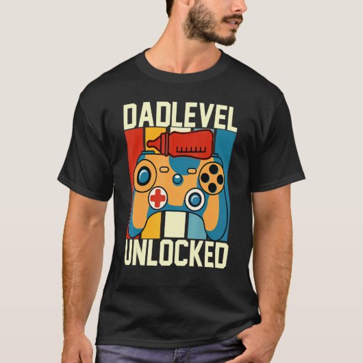 T-shirt Papa Level Unlocked (Devant)