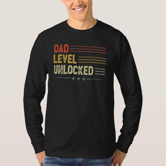 T-shirt Papa Level Unlocked (Devant)