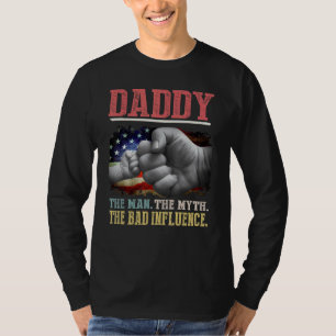 T-shirt Papa L'Homme Le Mythe La Mauvaise Influence Améric
