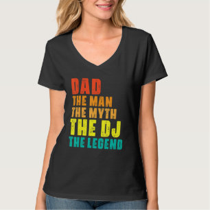 T-shirt Papa L'Homme Le Mythe Le Dj La Légende Musique Coo