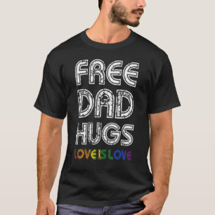T-shirt Papa Libre Accroche La Fierté Lgbt Pour Le Père De