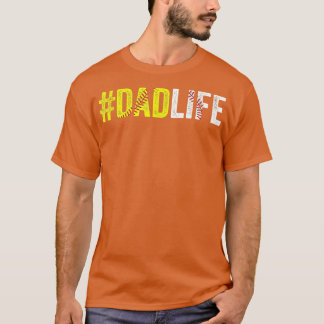 T-shirt Papa Life Softball Daddy Baseball Sports Amoureux 
