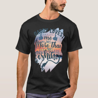 T-shirt Papa m'aime Pêcher