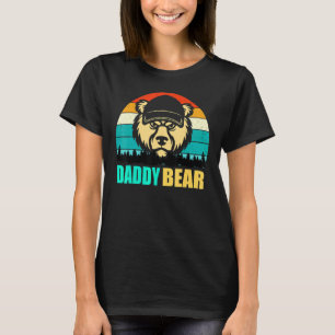 T-shirt Papa M'Aime Vintage Pour Les Hommes Papa Ours