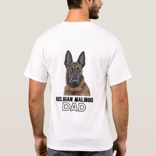 T-shirt Papa Malinois belge (Dos)
