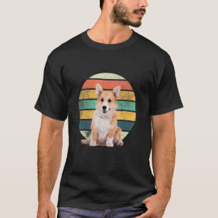 T-shirt Papa Maman Corgi Rétro Chien
