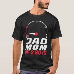 T-shirt Papa Maman de 2 Garçons de Fils Fête des pères Mèr