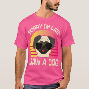 T-shirt Papa Maman Désolé Je N'Ai Pas Vu Un Chien Fils Fil