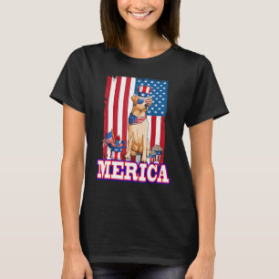 T-shirt Papa Maman Labrador Retriever 14 Juillet Drapeau A