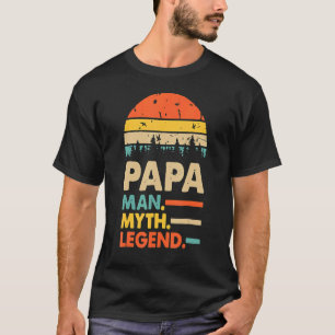 T-shirt Papa Man Myth Legend For Mens & Papa Père Père 1