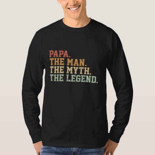 T-shirt Papa Man Myth Légende Pour Drôle Cadeau Père (Devant)