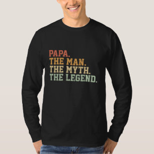 T-shirt Papa Man Myth Légende Pour Hommes Drôle Père Cadea