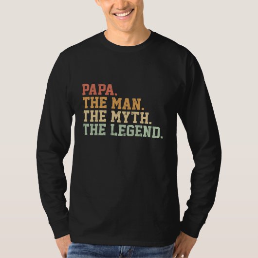 T-shirt Papa Man Myth Légende Pour Hommes Drôle Père Cadea (Devant)