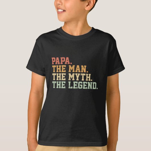T-shirt Papa Man Myth Légende Pour Hommes Drôle Père Cadea (Devant)