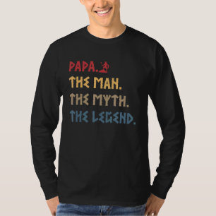 T-shirt Papa Man Myth Légende Viking Pour Les Mens Papa Pè
