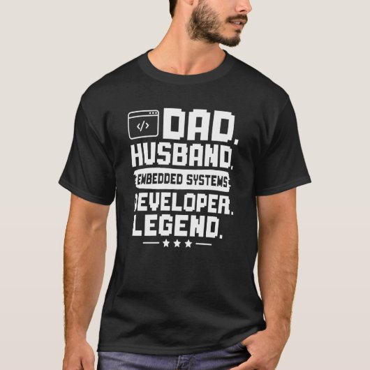 T-shirt Papa Mari Embedded Systems Developer Légende (Devant)
