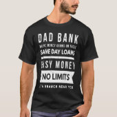 T-shirt Papa Mari Fête des pères Plaisanterie Papa Bank Hi (Devant)