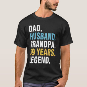T-shirt Papa Mari Grand-père 59 ans Joyeux Anniversaire Pa