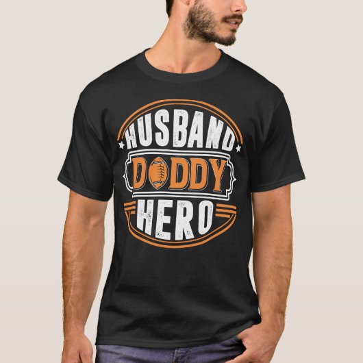 T-shirt Papa mari héros (Devant)