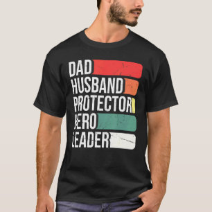T-shirt Papa Mari Protecteur Héros Leader Fête des Pères