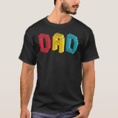 T-shirt Papa Master Builder Building Bricks Family S (Devant)