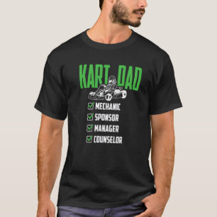 T-shirt Papa Mécanicien Sponsor Manager Kart Homme