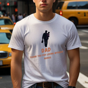 T-shirt Papa, Merci d'aimer sans mots Pour homme