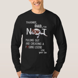 T-shirt Papa Merci De Ne Pas Sortir Et Créer L'Amour Y