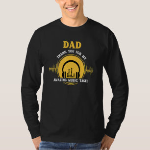 T-shirt Papa Merci Pour Ma Musique Extraordinaire Bouche P