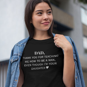 T-shirt Papa Merci Pour M'Avoir Enseigné Comment Être Un H