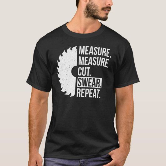 T-shirt Papa Mesure Coupe Chandail Handyman Père Day (Devant)